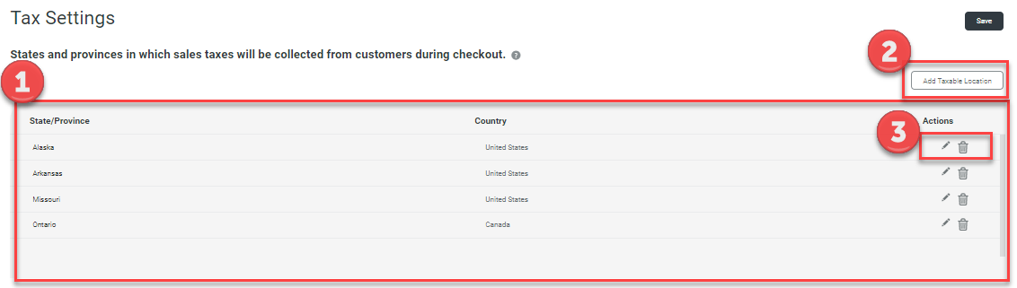Store Level > Settings > Tax Settings – Commercio Orders Support