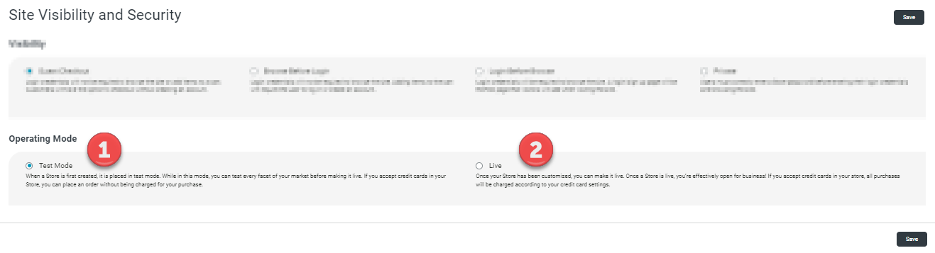 Store Level > Settings > Site Visibility and Security – Commercio ...