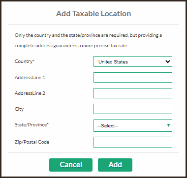 Store Level > Settings > Tax Settings – Commercio Orders Support